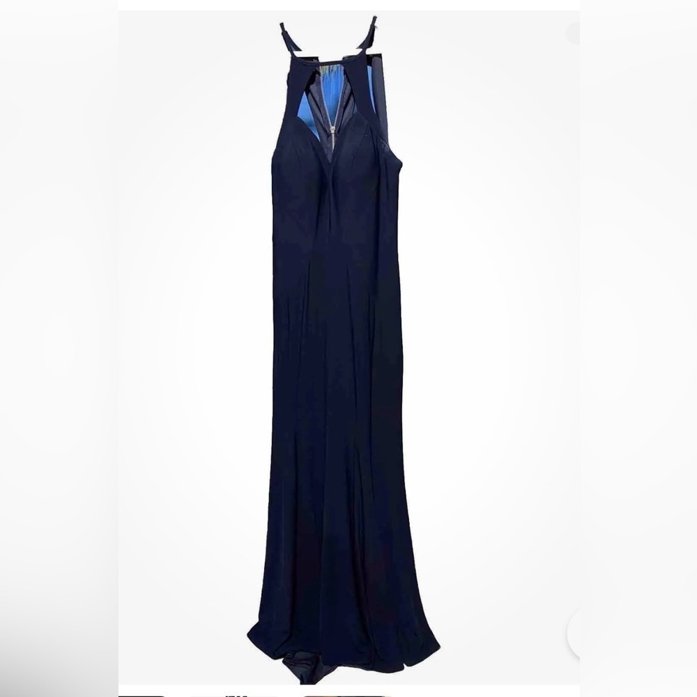 Women's XL Navy Blue Formal Prom‎ Dress Evening Party Wedding Gown